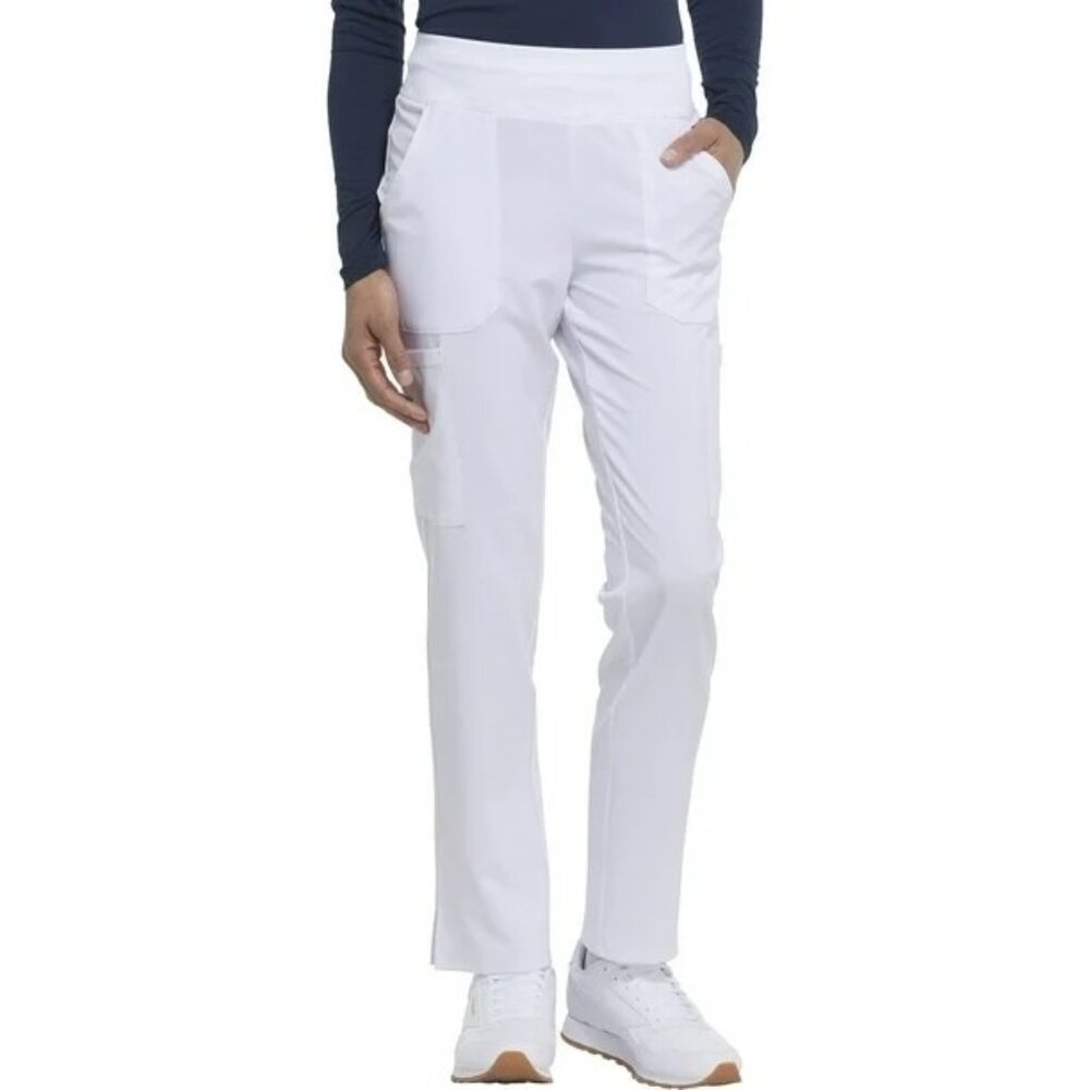 Dickies EDS Essentials Natural Rise Tapered Leg Pant Womens M White Scrub Pants